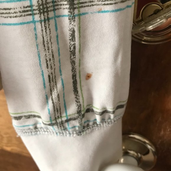 Triple Five Soul Natural White w/Gray & Teal Windowpane Plaid Zip-Up Jacket XL - Picture 8 of 13